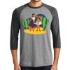 Unisex Tri-Blend 3/4 Sleeve Raglan T-Shirt Thumbnail