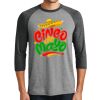 Unisex Tri-Blend 3/4 Sleeve Raglan T-Shirt Thumbnail