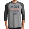 Unisex Tri-Blend 3/4 Sleeve Raglan T-Shirt Thumbnail