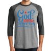 Unisex Tri-Blend 3/4 Sleeve Raglan T-Shirt Thumbnail