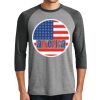 Unisex Tri-Blend 3/4 Sleeve Raglan T-Shirt Thumbnail