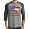 Unisex Tri-Blend 3/4 Sleeve Raglan T-Shirt Thumbnail