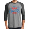 Unisex Tri-Blend 3/4 Sleeve Raglan T-Shirt Thumbnail