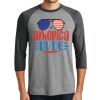 Unisex Tri-Blend 3/4 Sleeve Raglan T-Shirt Thumbnail