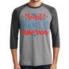 Unisex Tri-Blend 3/4 Sleeve Raglan T-Shirt Thumbnail