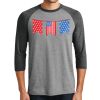 Unisex Tri-Blend 3/4 Sleeve Raglan T-Shirt Thumbnail