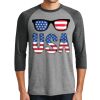 Unisex Tri-Blend 3/4 Sleeve Raglan T-Shirt Thumbnail