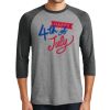 Unisex Tri-Blend 3/4 Sleeve Raglan T-Shirt Thumbnail