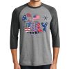 Unisex Tri-Blend 3/4 Sleeve Raglan T-Shirt Thumbnail