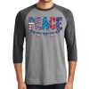 Unisex Tri-Blend 3/4 Sleeve Raglan T-Shirt Thumbnail