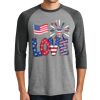 Unisex Tri-Blend 3/4 Sleeve Raglan T-Shirt Thumbnail