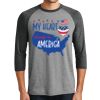 Unisex Tri-Blend 3/4 Sleeve Raglan T-Shirt Thumbnail