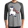 Unisex Tri-Blend 3/4 Sleeve Raglan T-Shirt Thumbnail