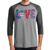 Unisex Tri-Blend 3/4 Sleeve Raglan T-Shirt Thumbnail
