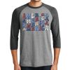 Unisex Tri-Blend 3/4 Sleeve Raglan T-Shirt Thumbnail