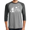 Unisex Tri-Blend 3/4 Sleeve Raglan T-Shirt Thumbnail