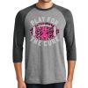 Unisex Tri-Blend 3/4 Sleeve Raglan T-Shirt Thumbnail