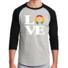 Unisex 50/50 Blend 3/4 Sleeve T-Shirt Thumbnail