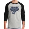 Unisex 50/50 Blend 3/4 Sleeve T-Shirt Thumbnail