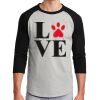 Unisex 50/50 Blend 3/4 Sleeve T-Shirt Thumbnail