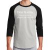 Unisex 50/50 Blend 3/4 Sleeve T-Shirt Thumbnail
