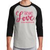 Unisex 50/50 Blend 3/4 Sleeve T-Shirt Thumbnail