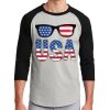Unisex 50/50 Blend 3/4 Sleeve T-Shirt Thumbnail
