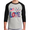 Unisex 50/50 Blend 3/4 Sleeve T-Shirt Thumbnail