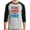 Unisex 50/50 Blend 3/4 Sleeve T-Shirt Thumbnail