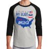 Unisex 50/50 Blend 3/4 Sleeve T-Shirt Thumbnail