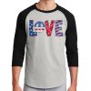 Unisex 50/50 Blend 3/4 Sleeve T-Shirt Thumbnail